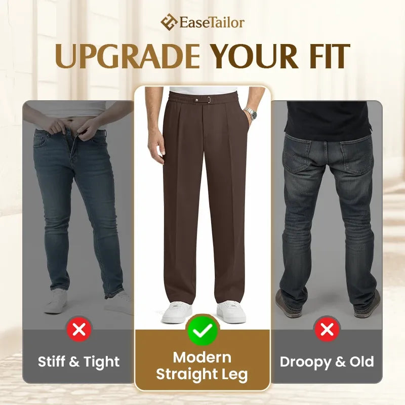 EaseTailor - Flexible Straight Fit Smart Comfort Pants