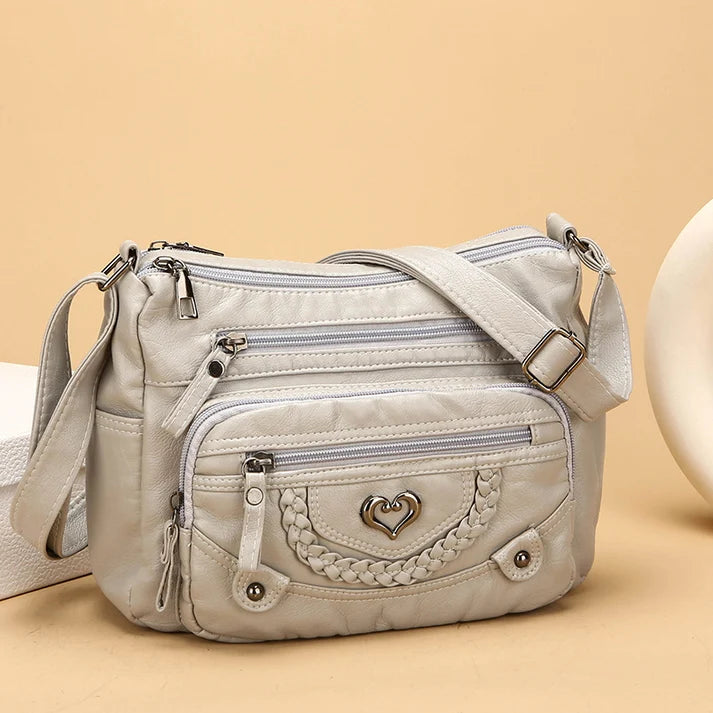 📢📢50% OFF !! ⏰Women's Soft PU Leather Multi-Pocket Crossbody Bag