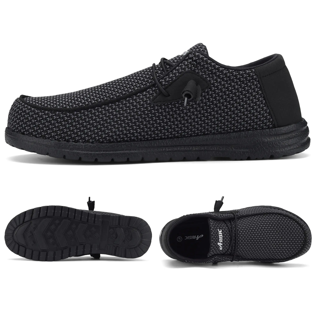Steel Toe Loafers Men Lightweight Comfortable Slip On Walking Casual Flats Sneakers Work Safety Shoes Runner Closed Footwear Trainer Boy Training Running Athletic Breathable Moccasins Fathersdaygift
