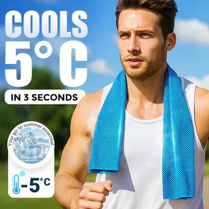 🔥Cold Sweat Towel You Can Use Anywhere, Anytime! Reusable Soft Absorbent Cooling Portable