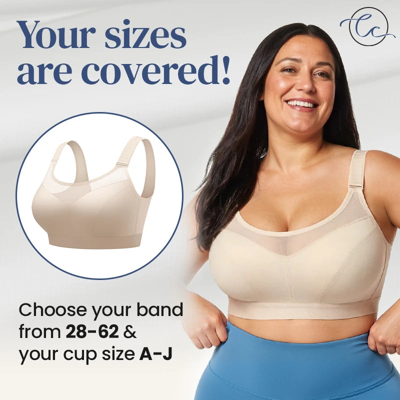 EllaCurve - Breathable Custom-Lift Bounce Control Bra