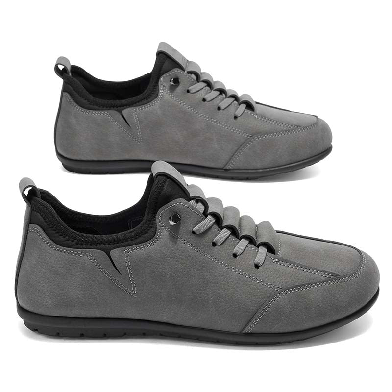 (🎁Free Socks Giveaway🧦)Men’s Secure-Fit Suede Walking Shoes for Tired, Wide Feet | Breathable Lace-Up Comfort with Arch Support for Daily Walks & Travel
