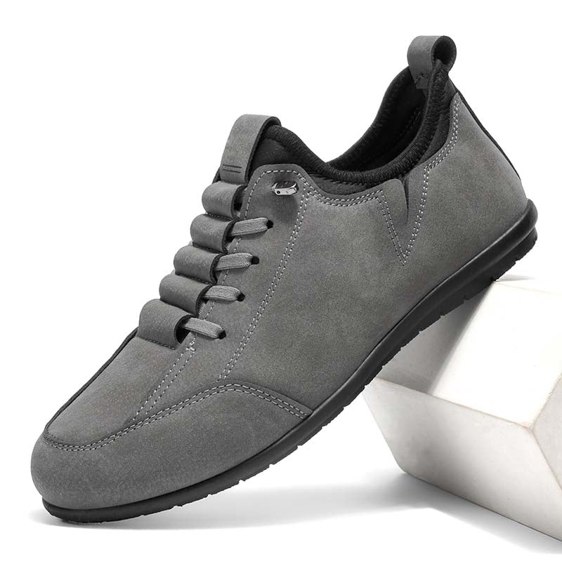 (🎁Free Socks Giveaway🧦)Men’s Secure-Fit Suede Walking Shoes for Tired, Wide Feet | Breathable Lace-Up Comfort with Arch Support for Daily Walks & Travel