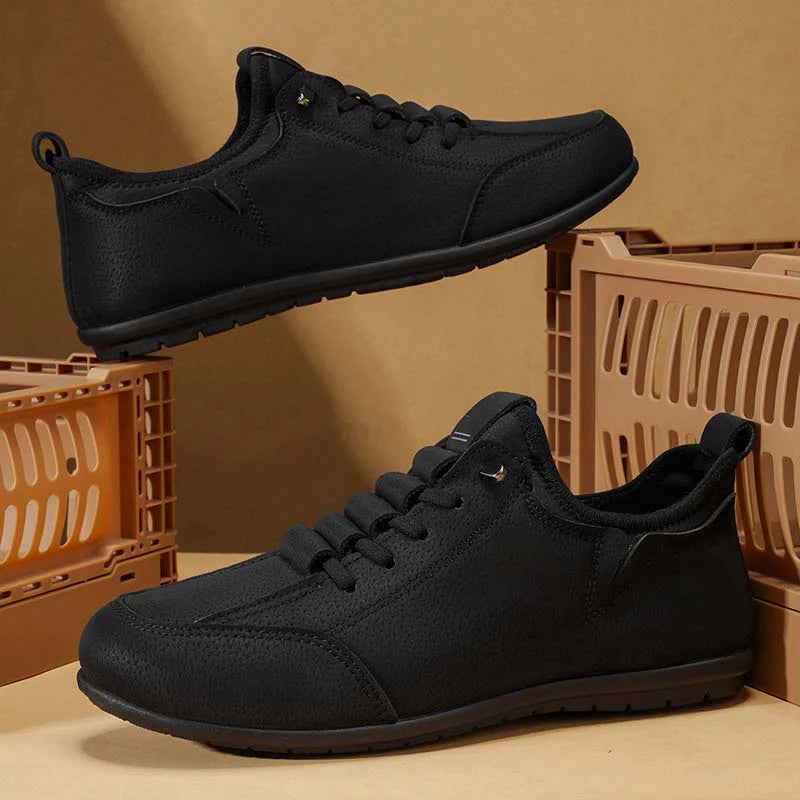 (🎁Free Socks Giveaway🧦)Men’s Secure-Fit Suede Walking Shoes for Tired, Wide Feet | Breathable Lace-Up Comfort with Arch Support for Daily Walks & Travel
