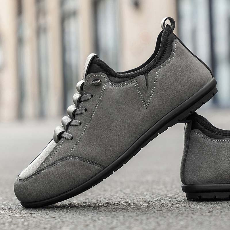 (🎁Free Socks Giveaway🧦)Men’s Secure-Fit Suede Walking Shoes for Tired, Wide Feet | Breathable Lace-Up Comfort with Arch Support for Daily Walks & Travel