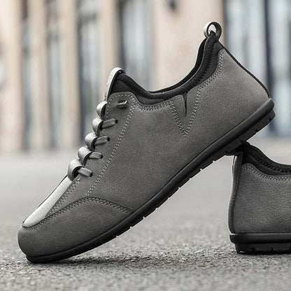 (🎁Free Socks Giveaway🧦)Men’s Secure-Fit Suede Walking Shoes for Tired, Wide Feet | Breathable Lace-Up Comfort with Arch Support for Daily Walks & Travel