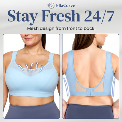 EllaCurve - Breathable Custom-Lift Bounce Control Bra