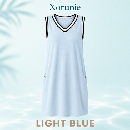 EasyBreeze - Contrast Trim Summer Dress