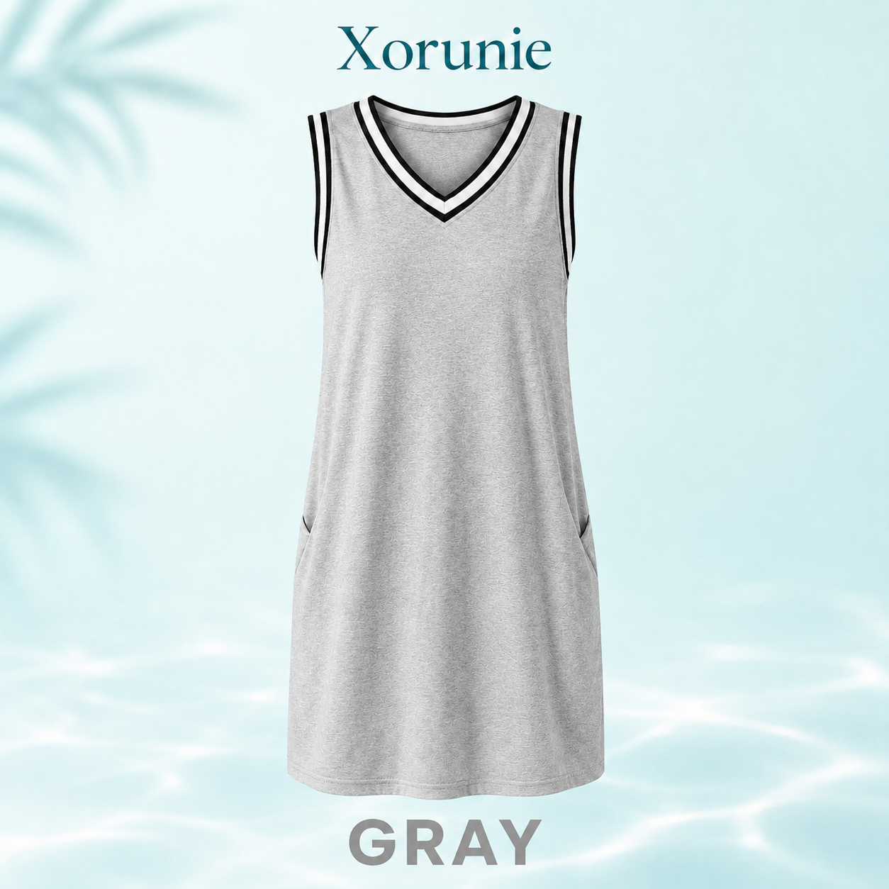 EasyBreeze - Contrast Trim Summer Dress