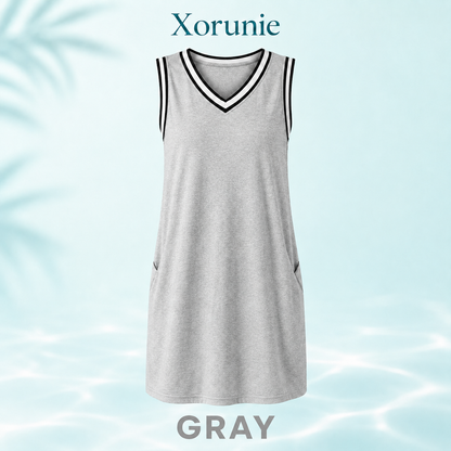 EasyBreeze - Contrast Trim Summer Dress