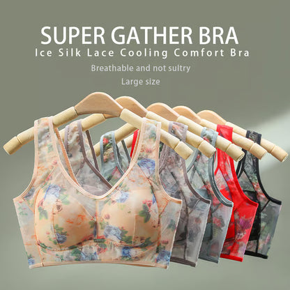 Super gather bra | Ice Silk Lace Cooling Comfort Bra