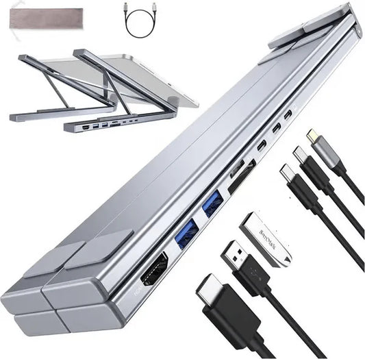 Xorunie™ AeroDock Pro 8-in-1 Laptop Stand