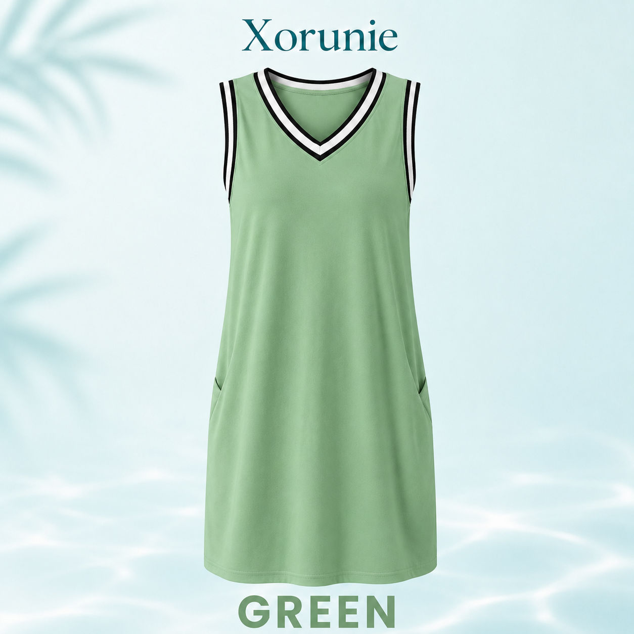 EasyBreeze - Contrast Trim Summer Dress