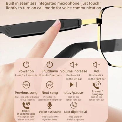 💕Hot sale 49% OFF😎 Smart Bluetooth 5.4 Audio Sunglasses – Open-Ear, UV &amp; Blue Light Protection