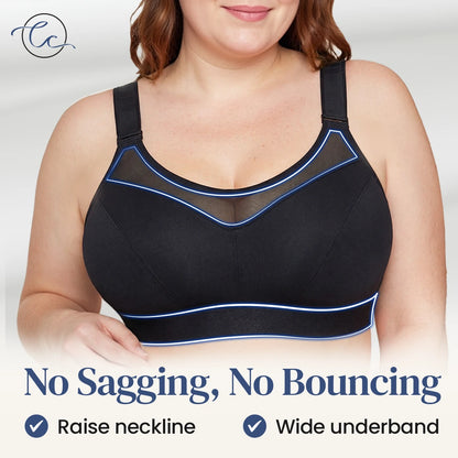 EllaCurve - Breathable Custom-Lift Bounce Control Bra