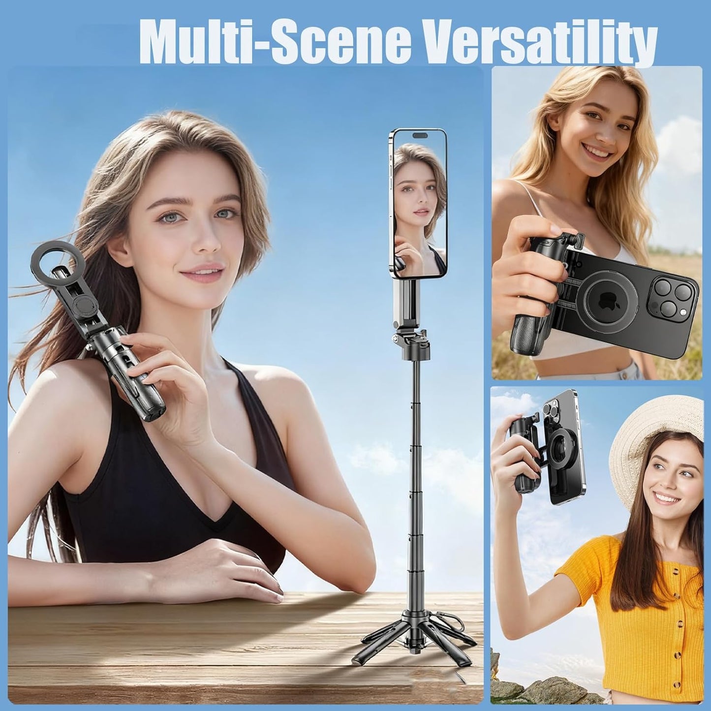 Mini 4-in-1 Magnetic Selfie Tripod