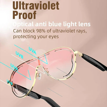💕Hot sale 49% OFF😎 Smart Bluetooth 5.4 Audio Sunglasses – Open-Ear, UV &amp; Blue Light Protection