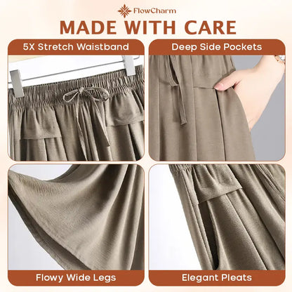 FlowCharm - Pull-On Capri Culottes for Women