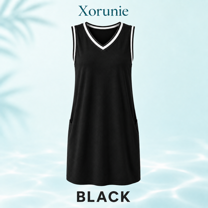 EasyBreeze - Contrast Trim Summer Dress