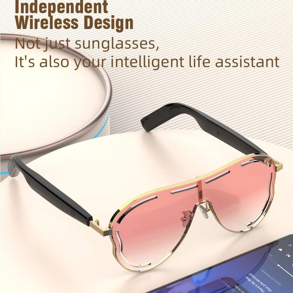 💕Hot sale 49% OFF😎 Smart Bluetooth 5.4 Audio Sunglasses – Open-Ear, UV &amp; Blue Light Protection
