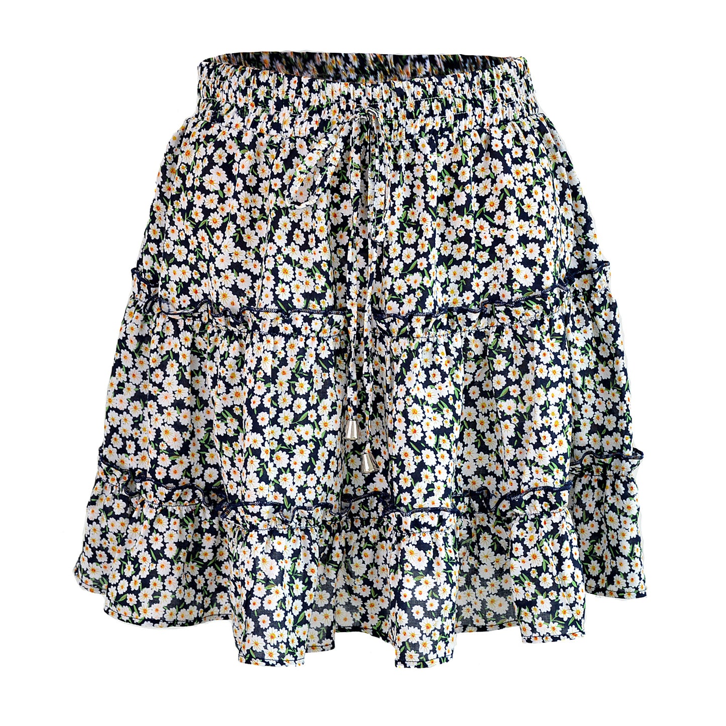 Breezy Floral Ruffle Skort-in Shorts Floral Ruffle Tiered Skirts with Pockets