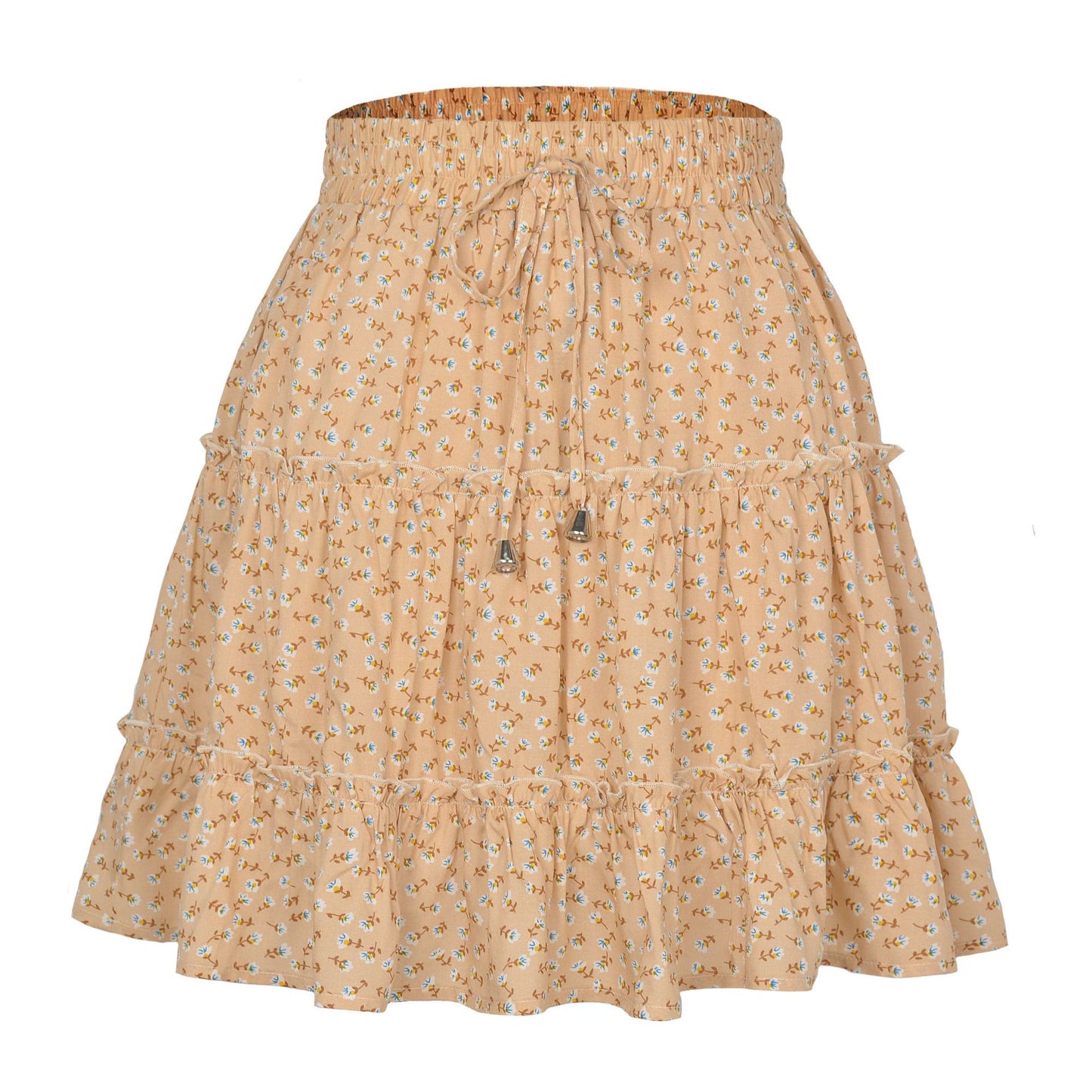 Breezy Floral Ruffle Skort-in Shorts Floral Ruffle Tiered Skirts with Pockets