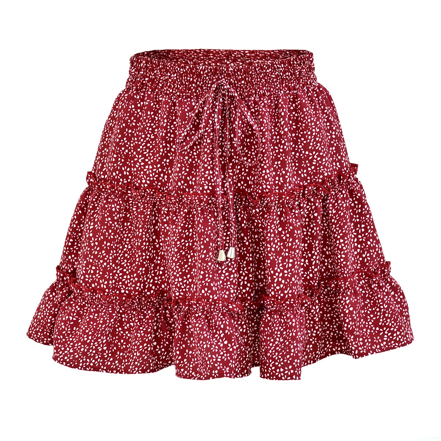 Breezy Floral Ruffle Skort-in Shorts Floral Ruffle Tiered Skirts with Pockets