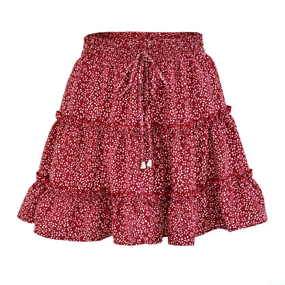 Breezy Floral Ruffle Skort-in Shorts Floral Ruffle Tiered Skirts with Pockets