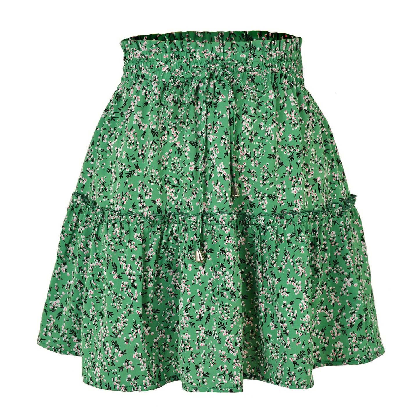 Breezy Floral Ruffle Skort-in Shorts Floral Ruffle Tiered Skirts with Pockets