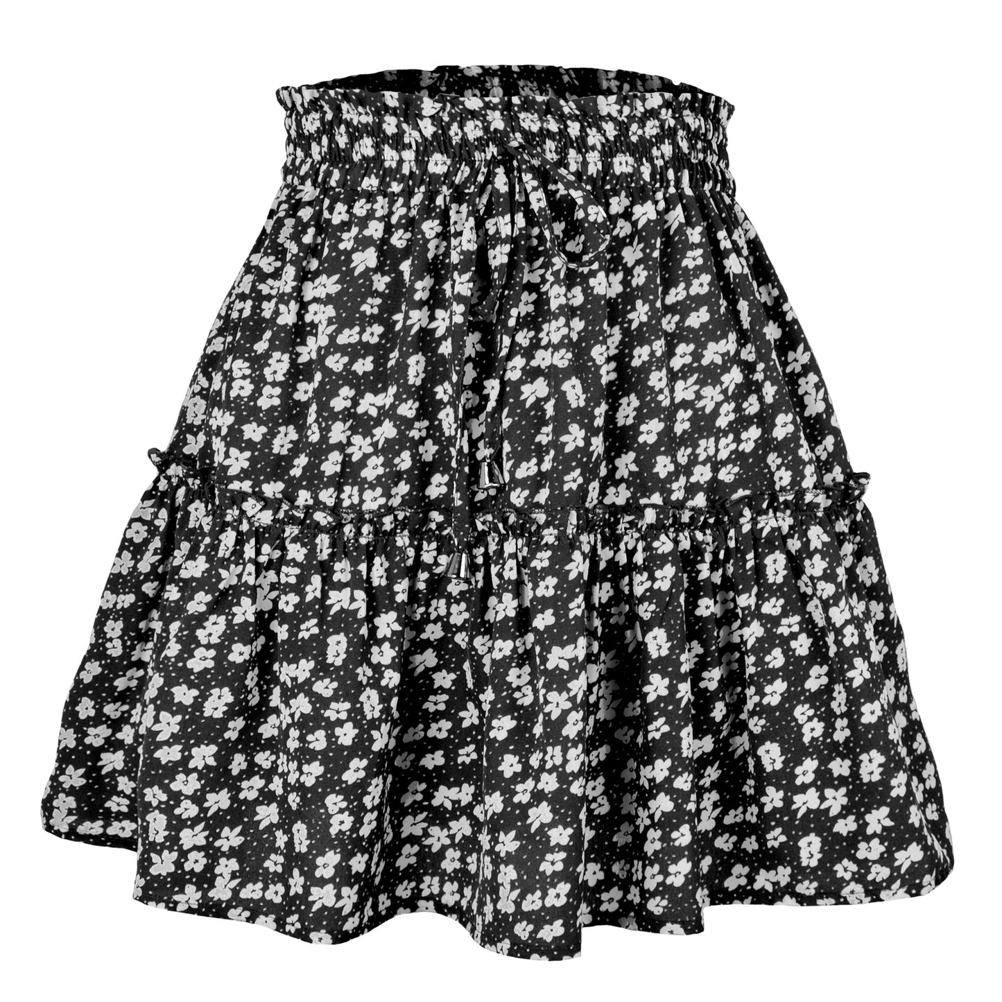Breezy Floral Ruffle Skort-in Shorts Floral Ruffle Tiered Skirts with Pockets