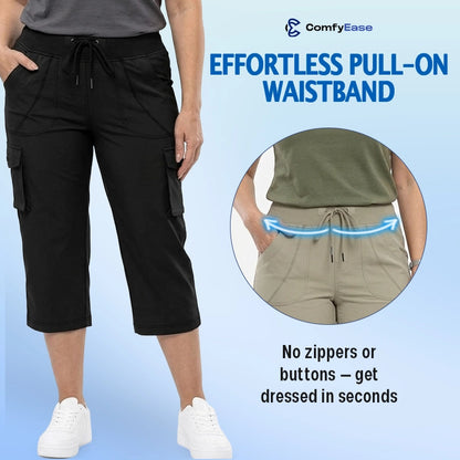 LAST DAY 70% OFF - Women Lightweight Cargo Capri Hiking Cropped Pants
