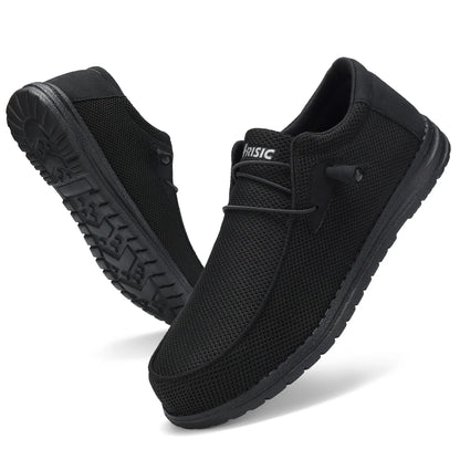 Steel Toe Loafers Men Lightweight Comfortable Slip On Walking Casual Flats Sneakers Work Safety Shoes Runner Closed Footwear Trainer Boy Training Running Athletic Breathable Moccasins Fathersdaygift