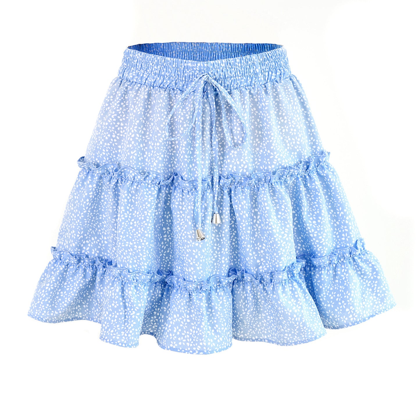 Breezy Floral Ruffle Skort-in Shorts Floral Ruffle Tiered Skirts with Pockets