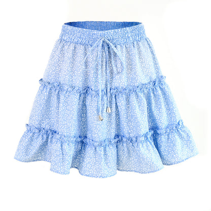 Breezy Floral Ruffle Skort-in Shorts Floral Ruffle Tiered Skirts with Pockets