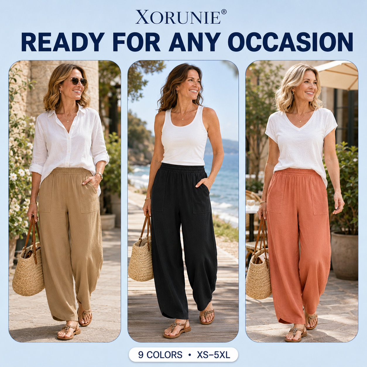 XORUNIE - Women’s Comfy Wide Leg Lounge Pants