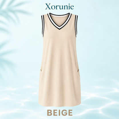 EasyBreeze - Contrast Trim Summer Dress