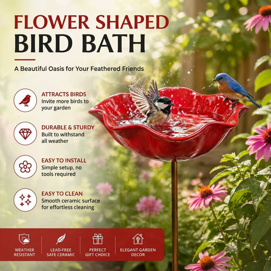 Xorunie™ Blossom Bird Bath Stake