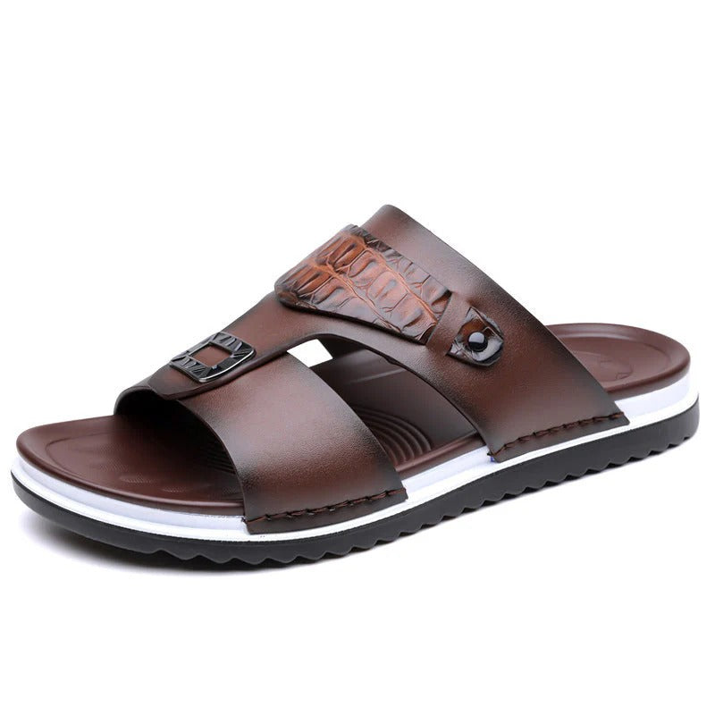 ✨Men's Faux Leather Slip-On Sandals