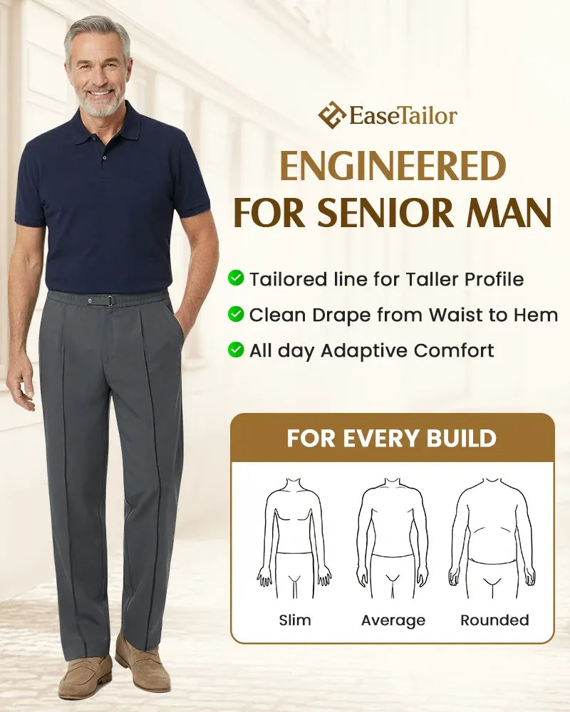 EaseTailor - Flexible Straight Fit Smart Comfort Pants