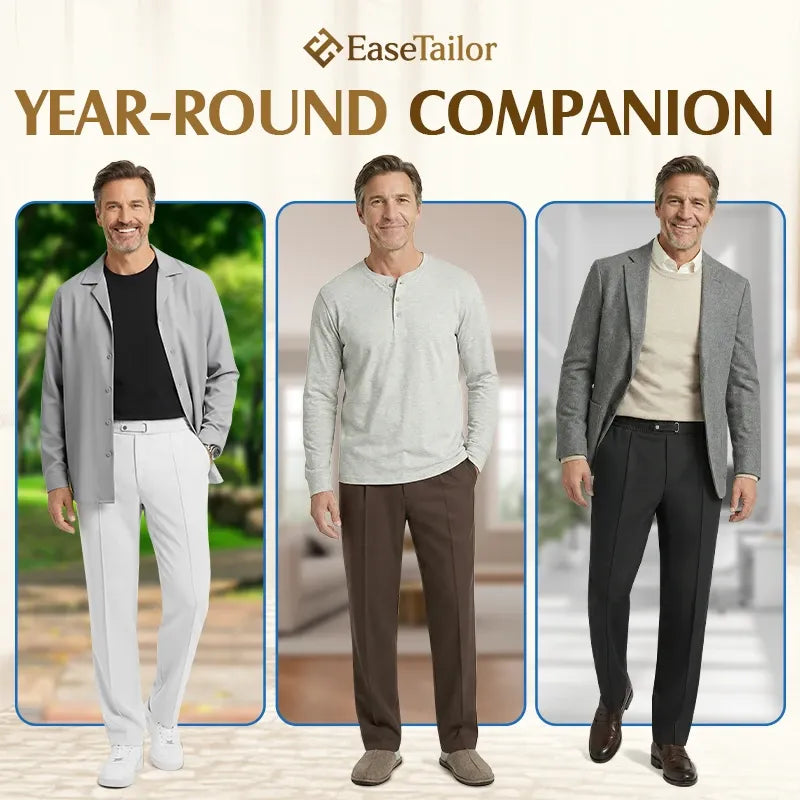 EaseTailor - Flexible Straight Fit Smart Comfort Pants