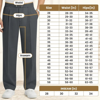 EaseTailor - Flexible Straight Fit Smart Comfort Pants