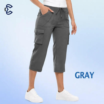 LAST DAY 70% OFF - Women Lightweight Cargo Capri Hiking Cropped Pants