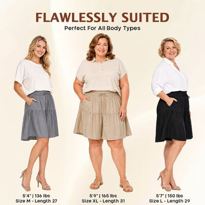 BloomEase - Women's Lightweight Stretch Comfy Flowy Shorts