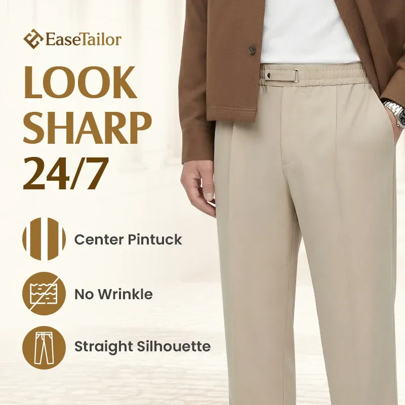EaseTailor - Flexible Straight Fit Smart Comfort Pants