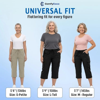 LAST DAY 70% OFF - Women Lightweight Cargo Capri Hiking Cropped Pants