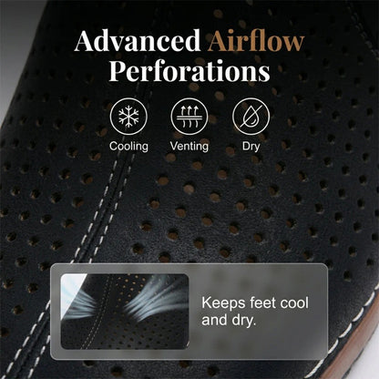 👡 Women's Perforated Platform Mules – Slip-On, Comfortable, Chic 🌿