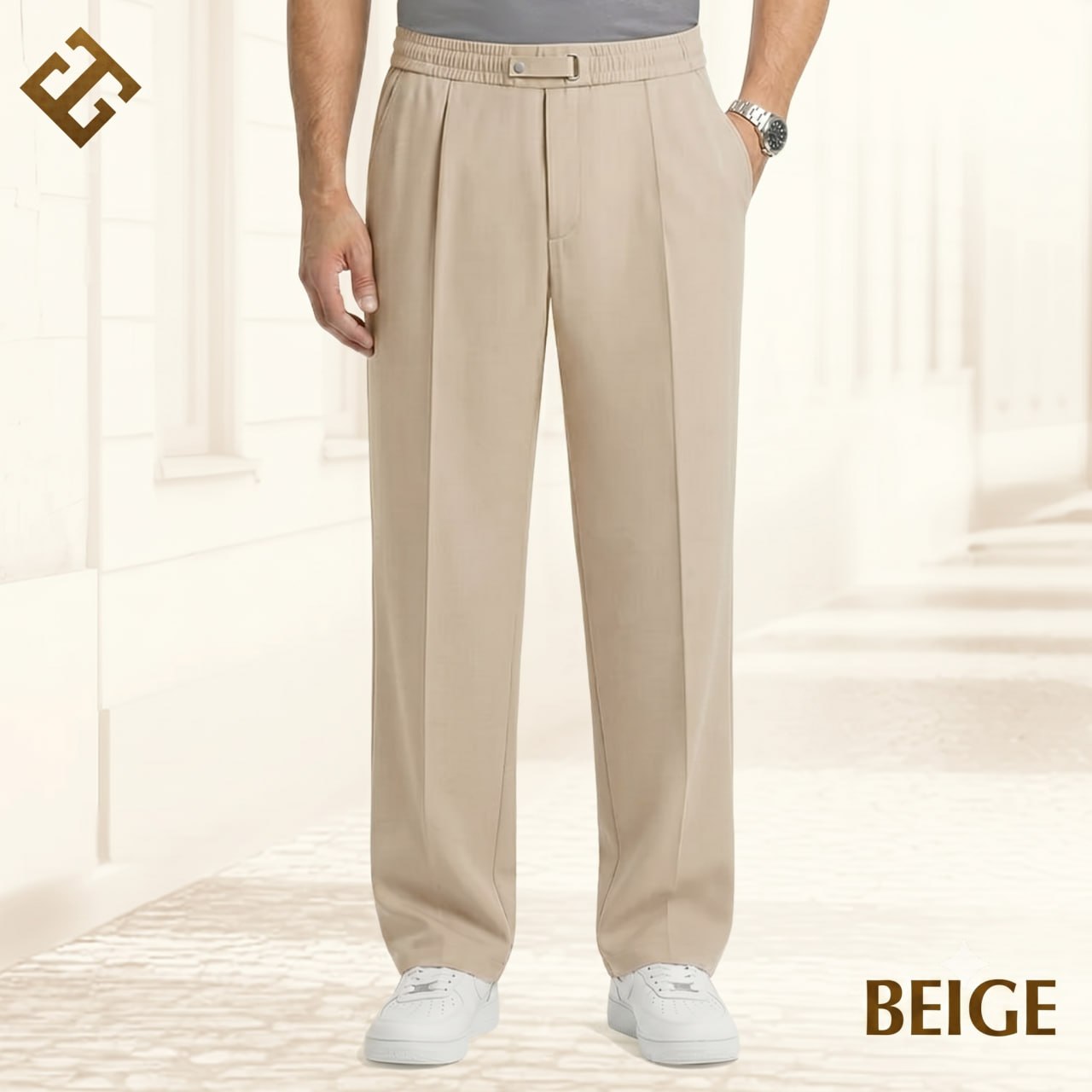 EaseTailor - Flexible Straight Fit Smart Comfort Pants