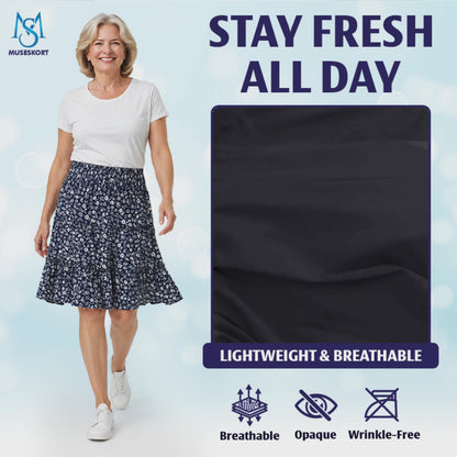 MuseSkort - High-Waisted Tiered Ruffle Skort with Hidden Pockets
