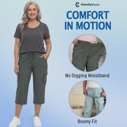LAST DAY 70% OFF - Women Lightweight Cargo Capri Hiking Cropped Pants