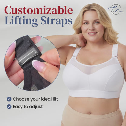 EllaCurve - Breathable Custom-Lift Bounce Control Bra